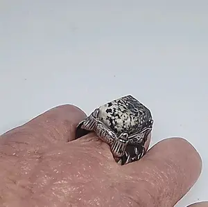 Brown Diorite Healing Chakra Aura Spirit Metaphysical Collectible Ring Handmade in USA