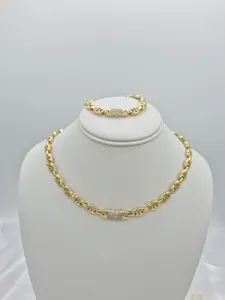 Fashion choker set 14k gold plated high quality. (16)