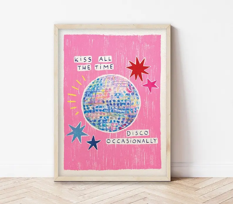 [Unframed Poster] Kiss all the time, disco occasionally Harry Styles Print