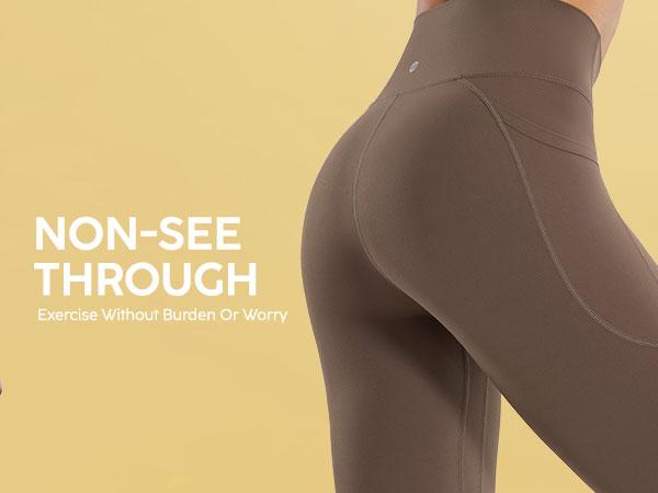 ENERBLOOM Women's Workout Flare Yoga Pants with Pockets High Waisted Bootcut Leggings Tummy Control 30'' Athleisure Style