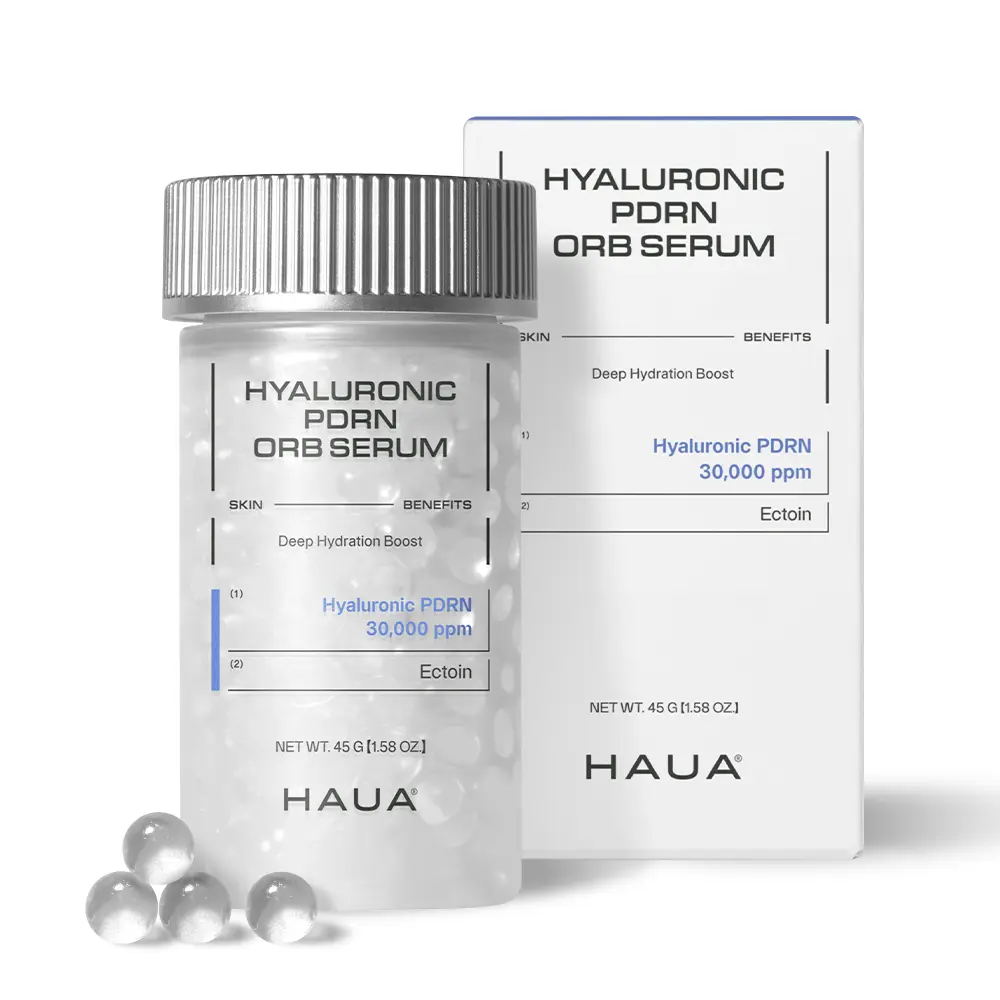 HAUA Hyaluronic PDRN Orb Serum I 30,000 PPM Hyaluronic PDRN | Salmon DNA | Intensive Hydration & Barrier Repair | Plumping, Firming & Brightening | Hypoallergenic Korean Skincare