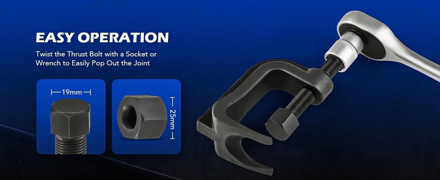 Orion Motor Tech Ball Joint Separator, Universal Ball Joint Puller with Lower Control Arm Prying Tool Compatible with Ford Lincoln Mercury, blue 2-3/8 in. Lower Ball Joint Removal Tool for Car Truck SUV, Limited Time Deal