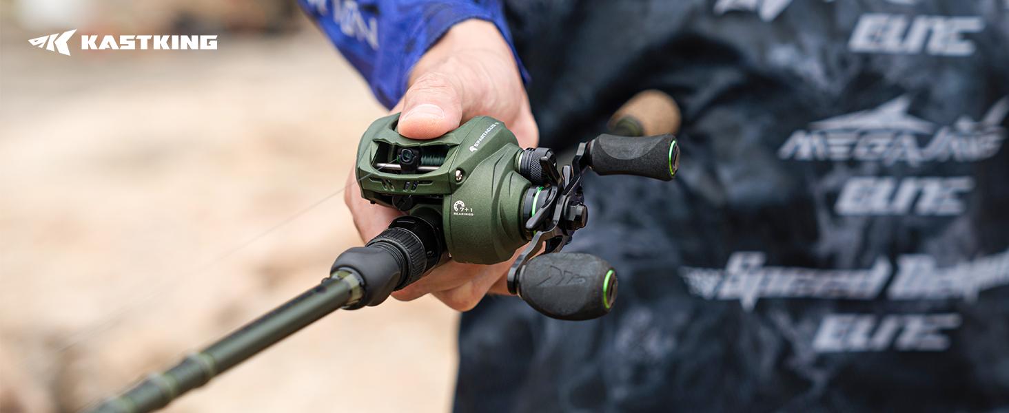 KastKing Spartacus II Twin-Tip Fishing Rod and Reel Combo, Casting Combo, Fishing Poles and Reels Combo, KastFlex IM6 Graphite Blanks, 2-Piece Rods with Extra Tips