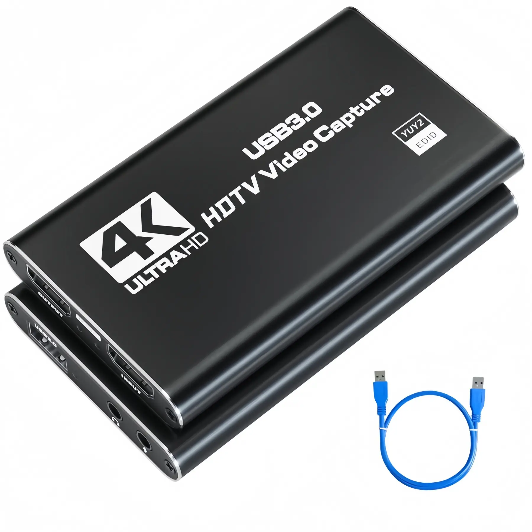 4K HDMI Capture Card for Streaming, Full HD 1080P 60FPS Capture USB 3.0 Audio Video Capture Card,for Switch/PS4/PS5/Xbox, Plug and Play, Works on Laptop, PC, Mac 4K HDMI Audio Video Capture Card