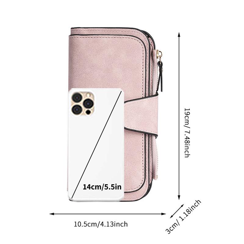 Valentine's Day Gift Selection Women and men Wallet Leather Blocking Designer Tri fold Card Holder Ladies Clutch with ID Window Credit Gift for Men Valentine's Day Gift Selection Women and men Wallet Leather Blocking Designer Tri fold Card Holder Ladies Clutch with ID Window Credit Gift for Men