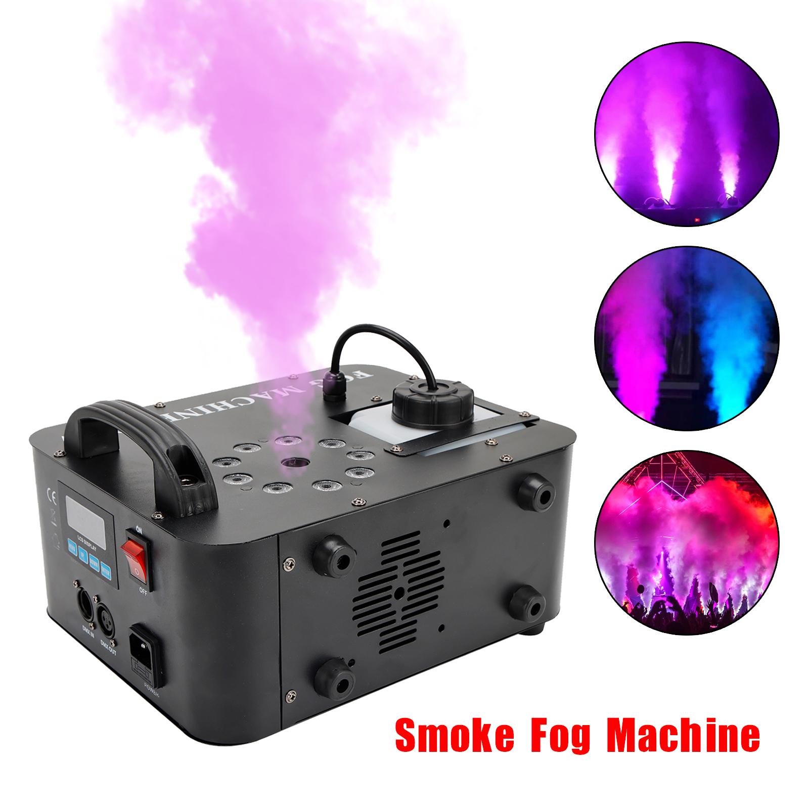 1500W/900W/400W RGB Automatic LED Color Fog Machine Stage Light Fogger Spray Smoke Effect for Home Party DJ Clubs