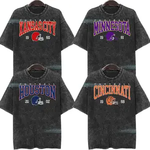 All Team Football Vintage Mineral Wash T-Shirt, Retro Sunday Game Day Graphic Tee, Hometown Team Spirit Shirt for Men Women, Gift for Football Fans Dad Husband Friends