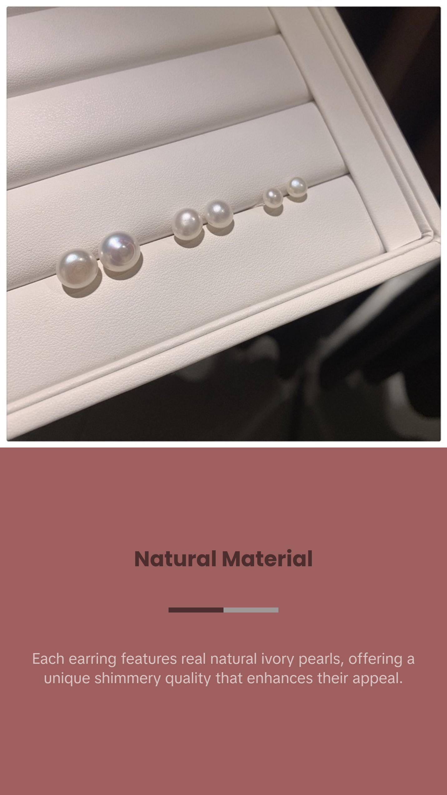 Natural real pearl simple stud, 6mm 8mm 10mm round pearl studs, Ivory pearl stud earrings, Everyday stud earrings, Minimalist pearl earrings