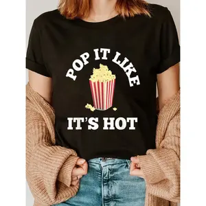 100% Cotton Popcorn Like It's Hot T Shirt T-Shirt