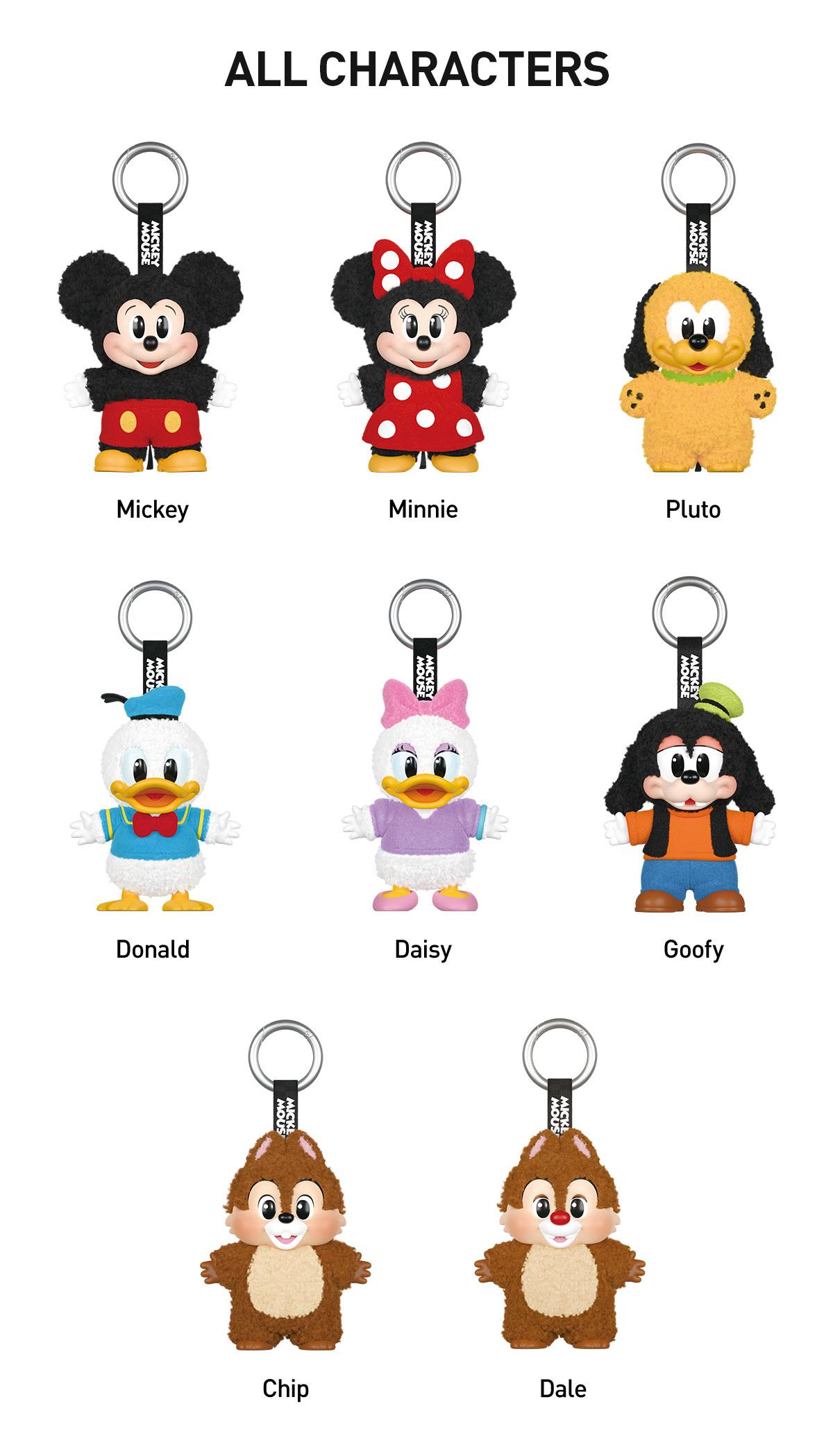 POP MART Mickey Family Cute Together Keychain Series Figures Blind Box, Collectible Toys
