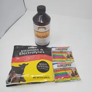 Poultry Vitamins & Electrolytes Bundle – Rooster Booster Liquid B-12, Durvet Electrolytes & VitMin Pro Packets for Chickens & Gamefowl