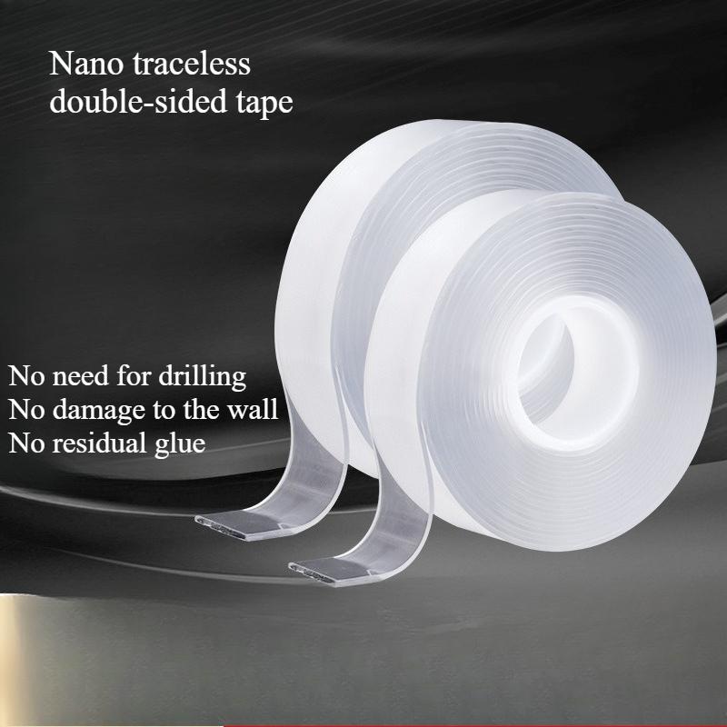 High Transparency Acrylic Nano Double Sided Tape High Viscosity Strong Hanging Transparent Waterproof Adhesive Hook No Trace Detachable No Residue Nano Double Sided Tape Self Adhesive Heavy Duty Tape