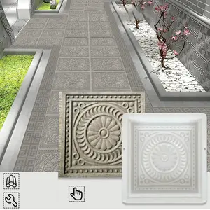 Garden Building Fence Concrete Mold Stone Cement Frame Brick Mold DIY Pave Making Lawn Pond Decor Reusable Antique Cement Mold