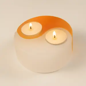 Selenite Yin Yang Candle Holder