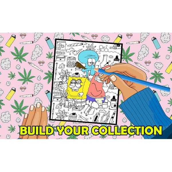 90's Cartoon Stoner Coloring Book for Adults