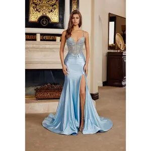 Rhinestone Embellished Fitted Dress C1831 by Nox Anabel