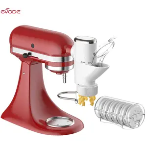 Gvode Pasta Press Attachment for Kitchenaid Stand Mixers - Gourmet Pasta Press Attachment for Kitchen aid with 7 Interchangeable Pasta Plates, Pasta Extruder Accessories