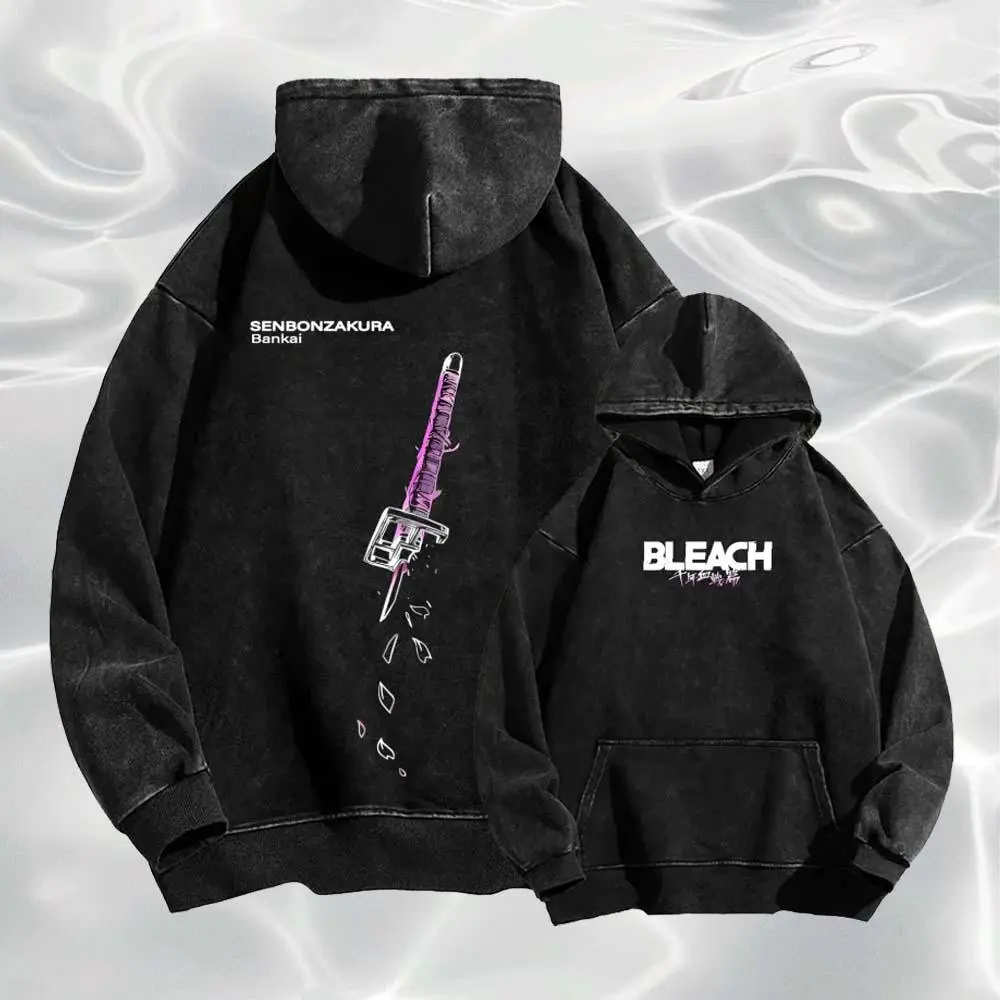 Bleach hoodie vintage look - TikTok Shop