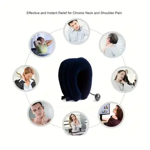 Cervical Neck Traction Device and Collar Brace, Inflatable & Adjustable Neck Stretcher Support, Neck Brace Pillow for Chronic Neck Pain Relief Home Traction Spine Alignment Relax