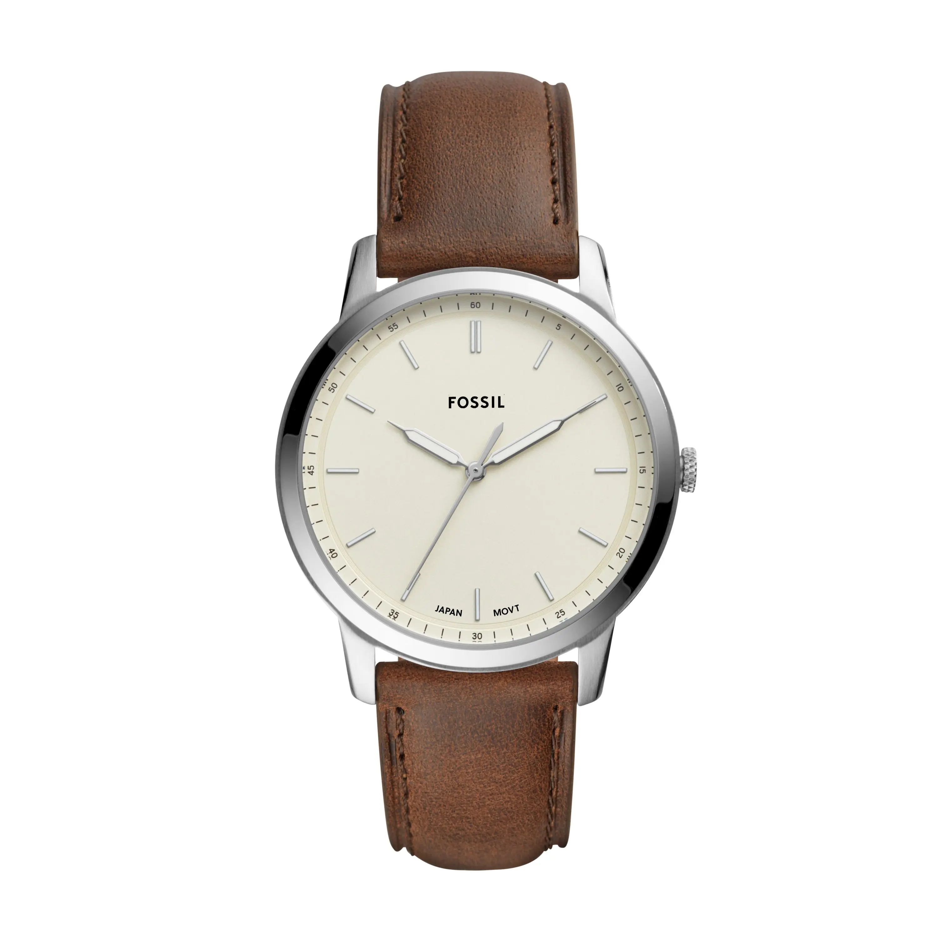 Fossil Minimalist 44mm Men's Three-Hand, Stainless Steel Watch