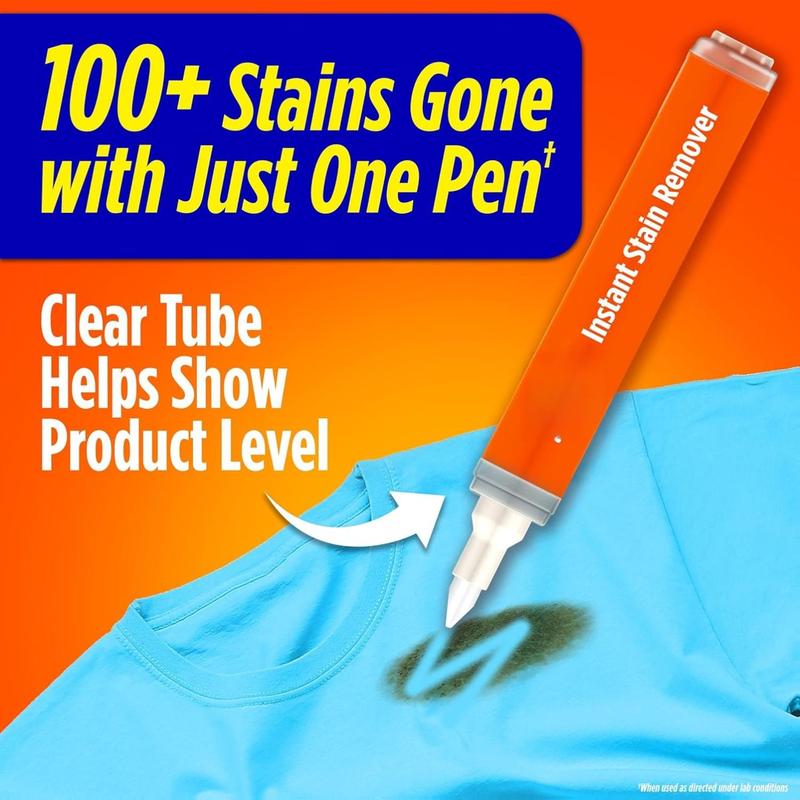 Tide Pen Stain Remover for Clothes, Tide To Go Pen, Instant Stain Remover Pen & Spot Cleaner, Portable & Travel-Friendly, Works on Food & Drink Stains, Fits in Purses & Bags, 3 Count (Pack of 1) Household