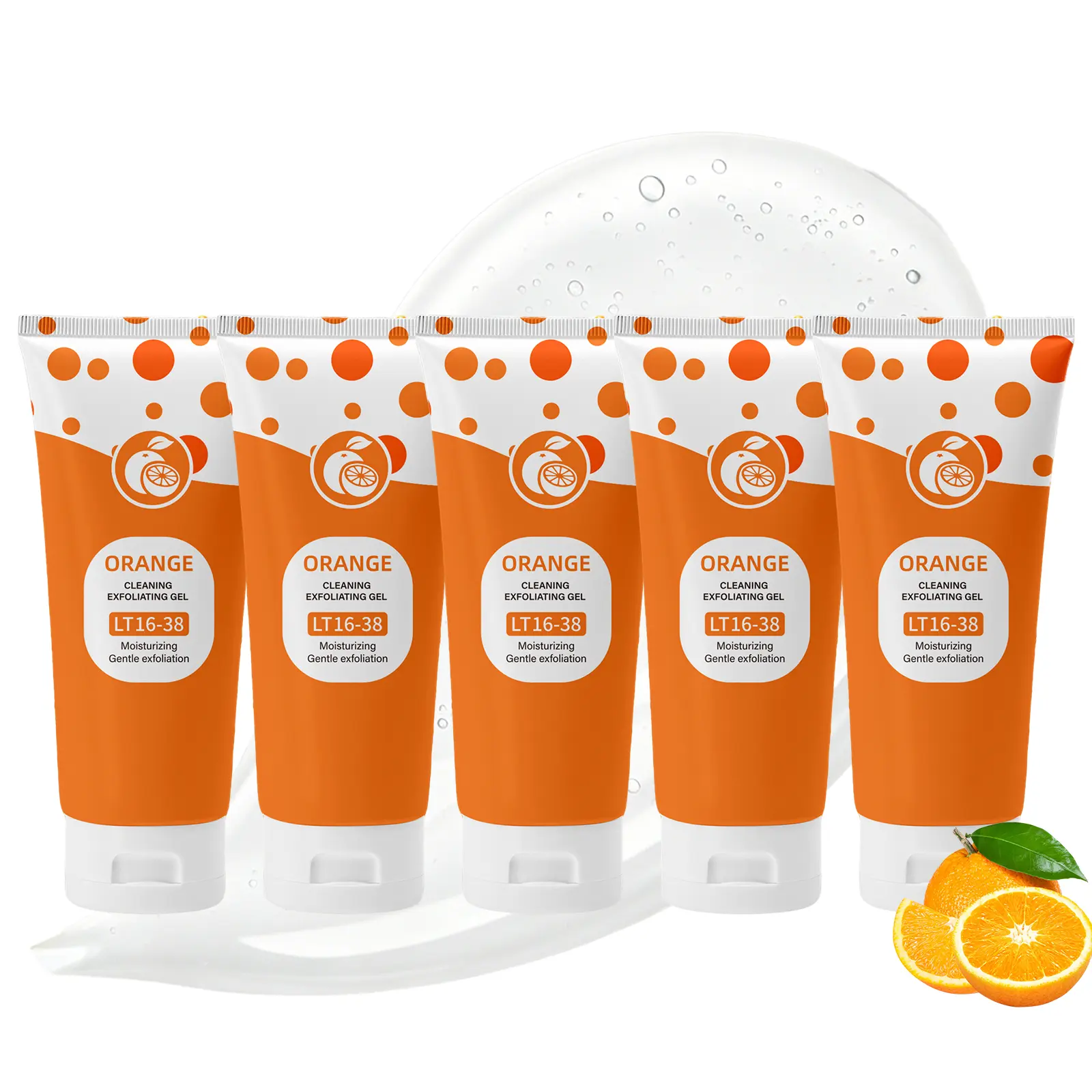 Orange Exfoliator - Gently cleanses skin, infused with natural orange essence, delicately cares for skin, provides moisturizing nourishment, leaving skin smooth, supple and comfortably fresh.