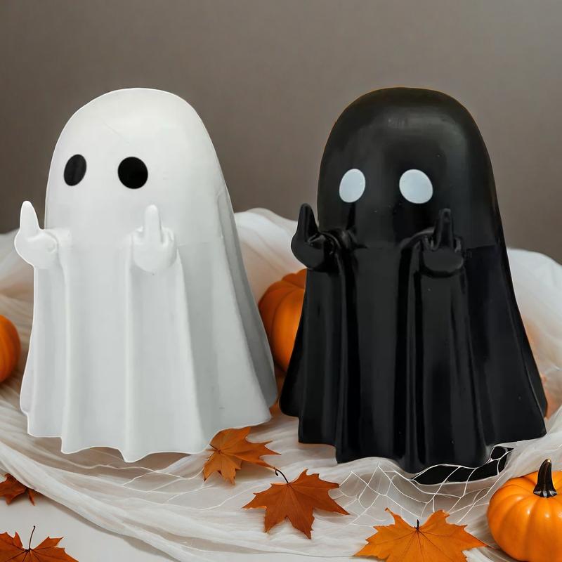 Ghost Design Ornament, Cute Ghost Decoration, Spooky Sculpture, Halloween Decoration for Indoor and Porch Decor-MM