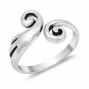 Double Swirl Ring - 925 Sterling Silver
