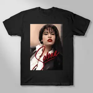 Vintage Selena T-Shirt, Retro Streetwear, Queen of Tejano Graphic T-Shirt, Selena Quintanilla Shirt, Youth Fan Shirts, Women Graphic Tee, Unisex Casual Cotton Tees Tops Clothes