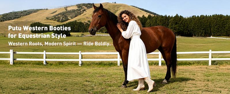 Cowboy Cowgirl Ankle Boots for Women Western Boots with Pointed Toe, Side Zipper and Chunky Heel Design