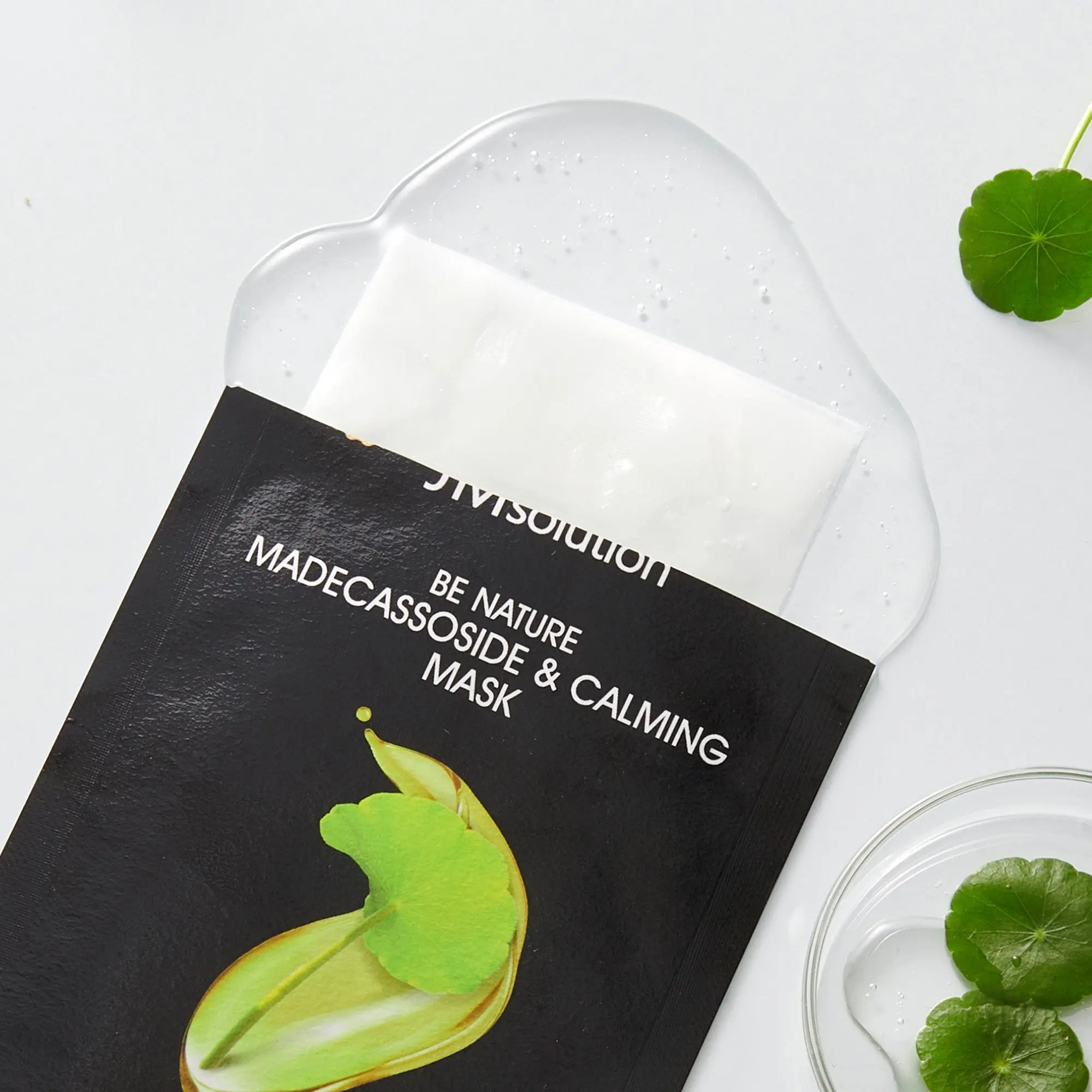JMsolution Be Nature Madecassoside & Calming Mask | Vegan Certified Sheet | Soothing Barrier & Blemish Care | 10 Sheets (0.81 fl.oz x 10)
