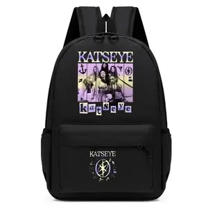 Singer Katseye Music Cartoon Print Kids Backpack School Bag for Girls Boys New Semester Students Gifts Business Laptop Bag Casual Travel Hiking Daypacks School Backpacks