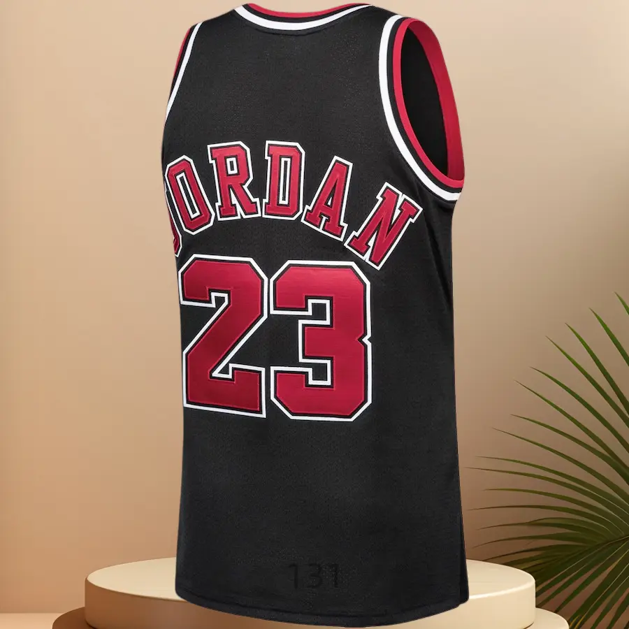 stitched Men's Classic-Design Sleeveless Basketball Jerseys Retro Black shirt 1997-98