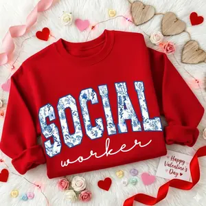 Floral Social Worker Sweatshirt, Social Worker Shirt Gift For her, School Counselor Sweatshirts, Social Worker School Sweater