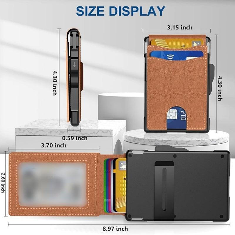 Slim Wallet Credit Card Holder with Money Clip - Premium PU Material, RFID Protection, Compact Design, Holds 12 Cards, Ideal Gift for Men & Women Slim Wallet Credit Card Holder with Money Clip - Premium PU Material, RFID Protection, Compact Design, Holds 12 Cards, Ideal Gift for Men & Women