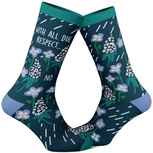 Womens Empowering Socks Funny Footware for Girls to Make a Statement Funny Graphic Socks Comfortable Fitted Spandex Cotton