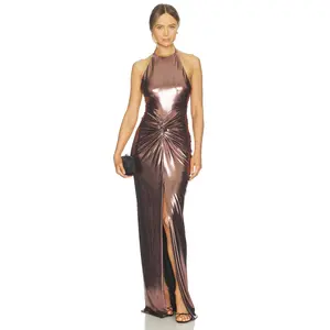 retrofete Anida Dress in Metallic Rose Gold