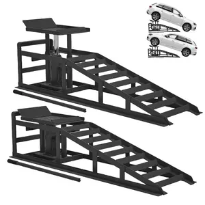 2 Pack Heavy Dut Car Ramps, Car Ramps High Lift 5t 10000Lbs, Cars Lift Service Ramp for Changing Oil for Maintenance, Black