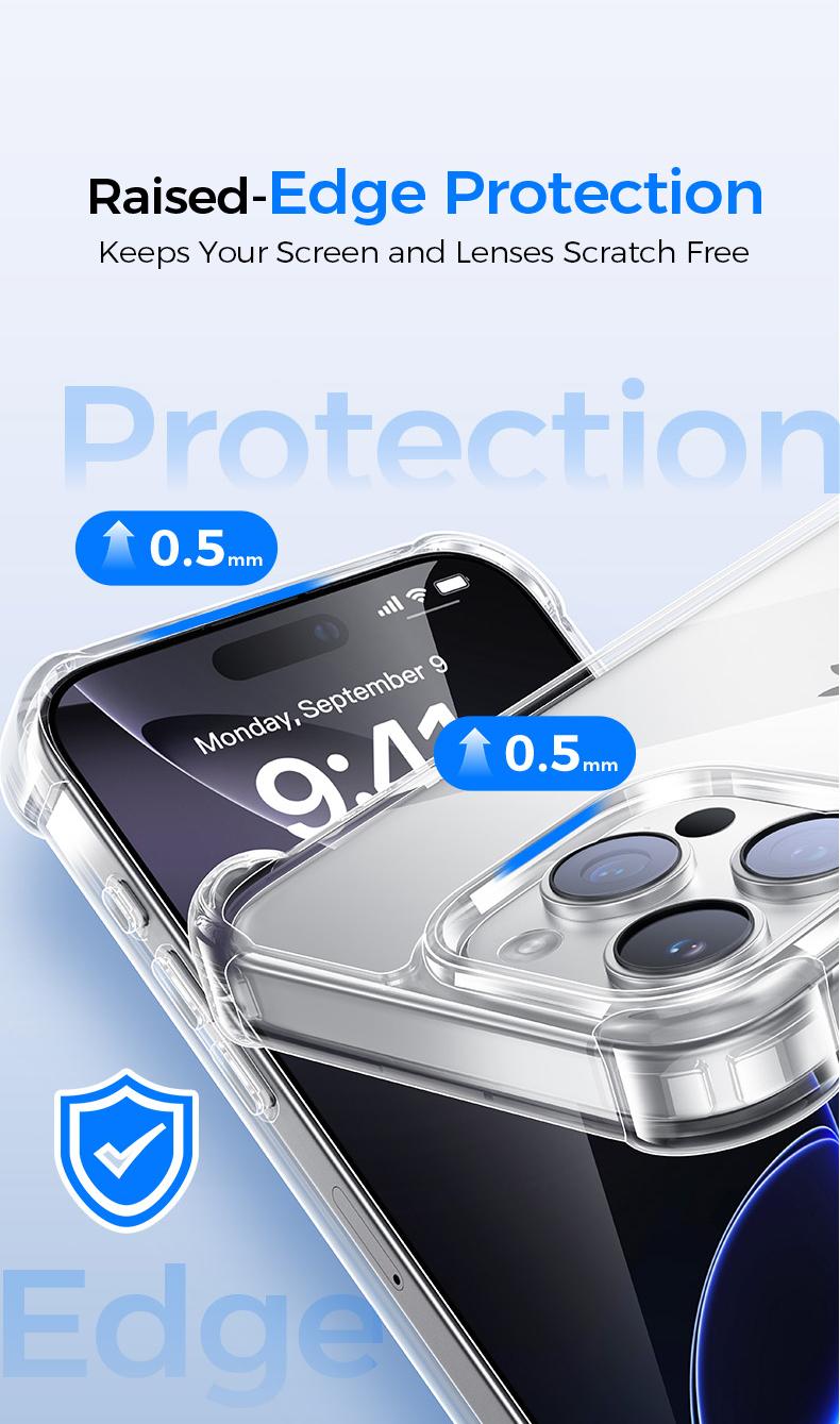 MAGIC JOHN Clear Phone Case for iPhone16/15/14/13/Pro Max, Non-Yellowing, Shockproof, Scratch Resistant Hard Back Phone Cover MAGIC JOHN Clear Phone Case for iPhone16/15/14/13/Pro Max, Non-Yellowing, Shockproof, Scratch Resistant Hard Back Phone Cover