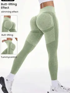 High Waisted Seamless Leggingsfor Women - Tummy Control Soft Butt Lifting Yoga Pants For Workout Athletic Running Cycling Yoga Pickleball Exercise Casual