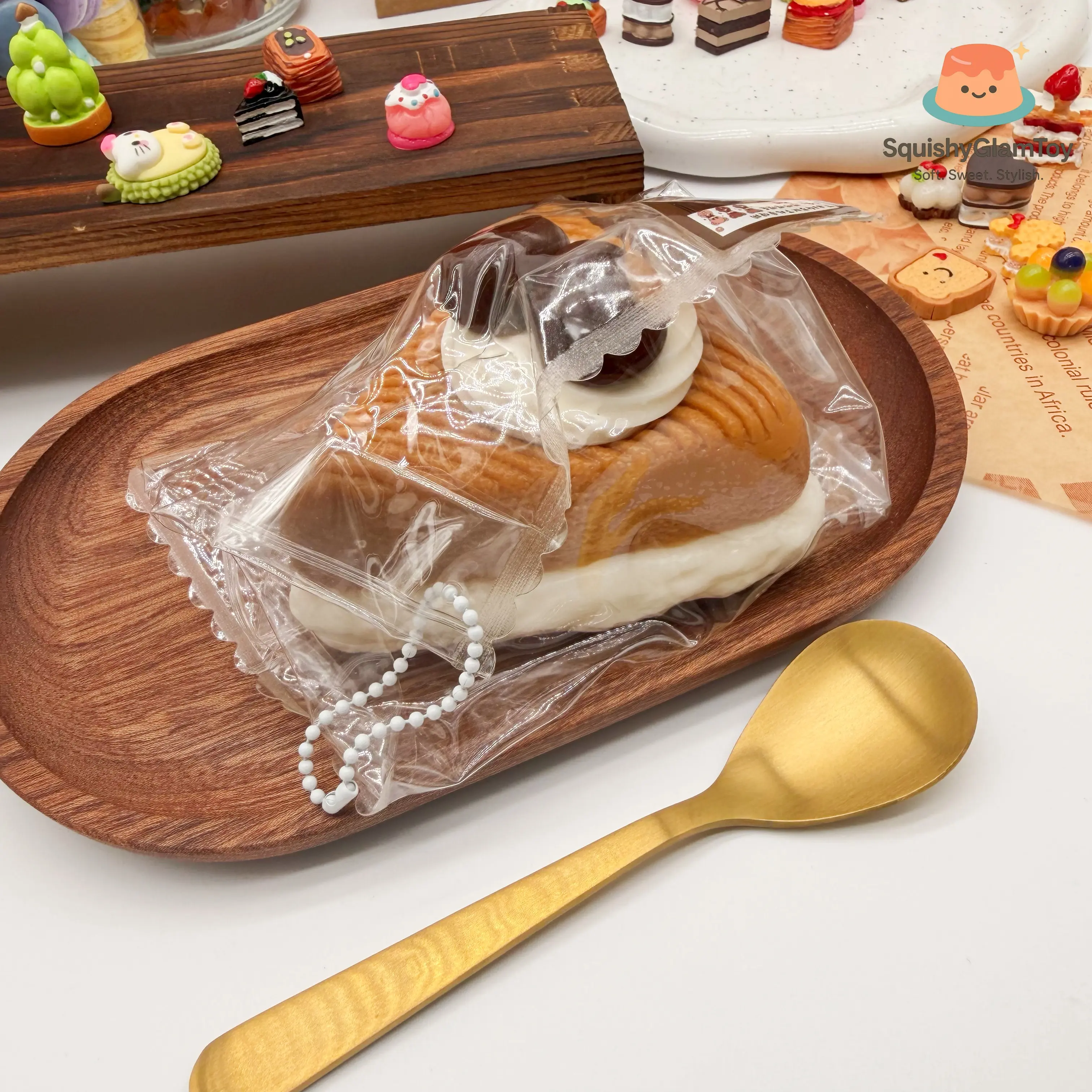 SquishyGlamToy Pumpkin Cream Pie Squishy  Bakery Dessert Style | Creamy Pumpkin Look | Taba Squishy | Ultra Soft Slow Rising