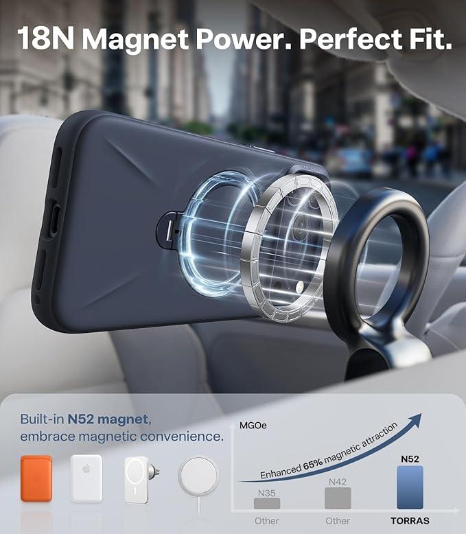 TORRAS OStand Spin Fusion for iPhone 16 Pro Max Case Silicone with Stand, Fit for MagSafe, Camera Control, Liquid Silicone Case, Natural Skin Touch Silky Grip Cozy Hold TORRAS OStand Spin Fusion for iPhone 16 Pro Max Case Silicone with Stand, Fit for MagSafe, Camera Control, Liquid Silicone Case, Natural Skin Touch Silky Grip Cozy Hold