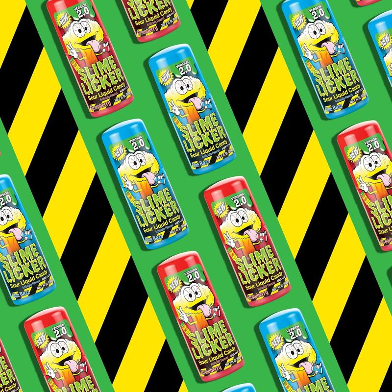 Toxic Waste Slime Licker 2.0 Liquid Candy, suitable for kids teens and parties, sour liquid candy snack, 3 pack assorted flavors, 2 oz bottles, intense sour kick, fun treat moments