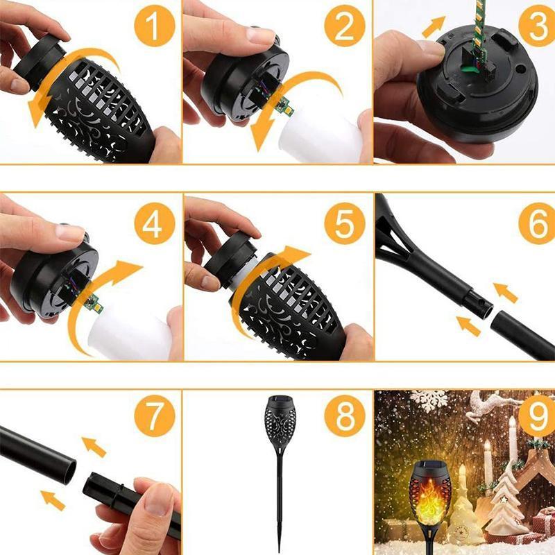 BougeRV 20.5 inch Solar Powered Fire Flame Design Garden Light, 4 Counts Outdoor Flame Effect Ground Plug Light, Lawn Lights, Outdoor Lights, Decorative Outdoor Atmosphere Light for Yard, Garden, Lawn BougeRV 20.5 inch Solar Powered Fire Flame Design Garden Light, 4 Counts Outdoor Flame Effect Ground Plug Light, Lawn Lights, Outdoor Lights, Decorative Outdoor Atmosphere Light for Yard, Garden, Lawn