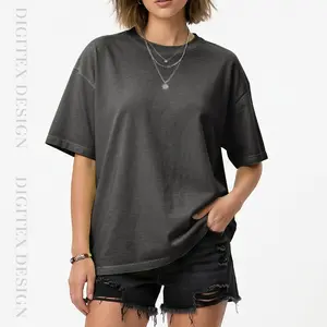 Digitex Dirty Wash Heavyweight Cotton Tee Unisex Basic Fit Neon Green