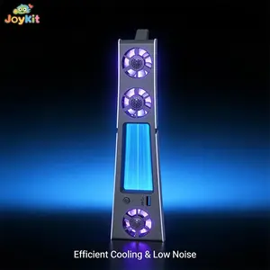 Ps5slim Host Cooling Fan with LED Light, Active Cooling, Cooling Strong Airflow, Steady Cooling Airflow, Low Noise Cooling, Quiet Noise Reduction, Universal Fit, Perfect Gift for Boyfriend, Girlfriend, Valentine's Day