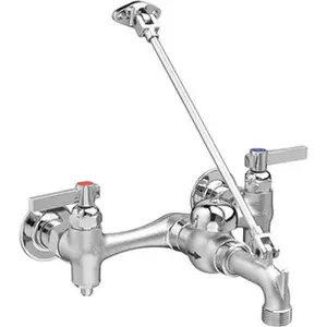 American Standard Industrial & Laundry Faucets, Type: Utility Faucet, Style: Transitional, Design: Two Handle, Handle Type: Lever, Spout Type: Straight, Mounting Centers: 8 (Inch) 8344212.004