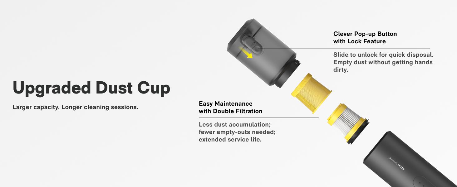 HOTO Cordless Handheld Car Vacuum Cleaner - 4-in-1 Portable Mini with 20000Pa Strong Suction & Electric Air Duster for Home, Office & Car Cleaning HOTO Cordless Handheld Car Vacuum Cleaner - 4-in-1 Portable Mini with 20000Pa Strong Suction & Electric Air Duster for Home, Office & Car Cleaning