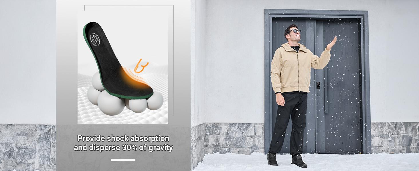 FitVille Men's Extra Wide Snow Boots Winter Shoes with Fur Lining Waterproof Heat Lock Technology for Outdoor Comfort & Traction