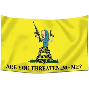Are You Threatening Me Flag Banner 3x5FT Man Cave Banner, Man Cave Dorm Wall Living Room, College Dorm Tapestry Decor Tree Decorative